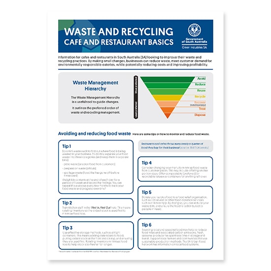 Waste and Recycling: Cafe and Restaurant Basics