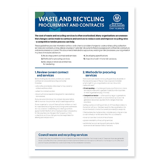 Waste and Recycling: Procurement and Contracts