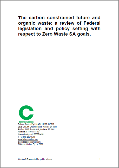 Carbon constrained future and organic waste (2009)