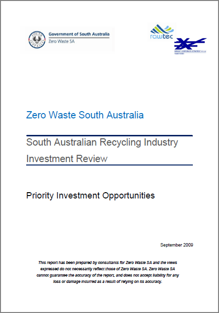 Recycling Industry Investment Review part 1 (2009)